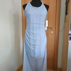 abercrombie and fitch long blue dress
